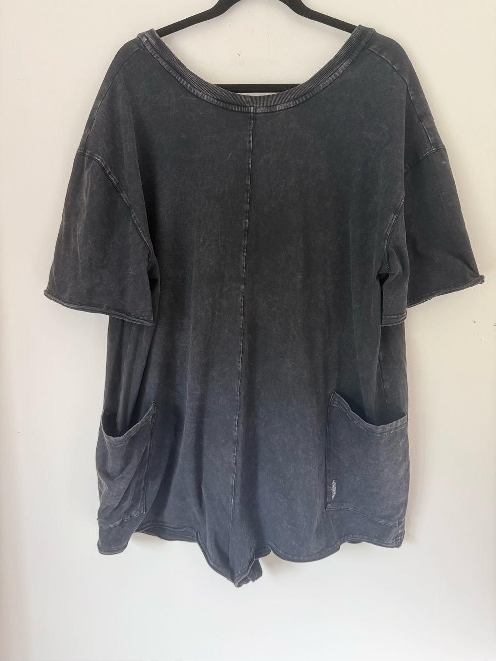 FP Movement by Free People Hot Shot Tee Romper Washed Black - Picture 6 of 12